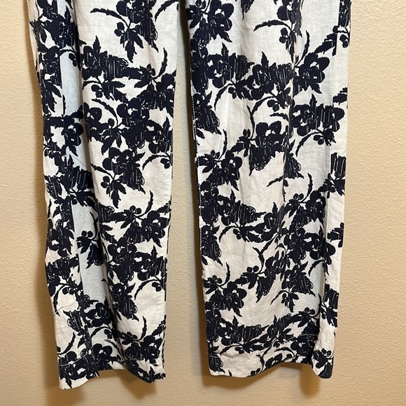 Casual Floral Linen Blend Straight Leg Pant - Picture 5 of 12